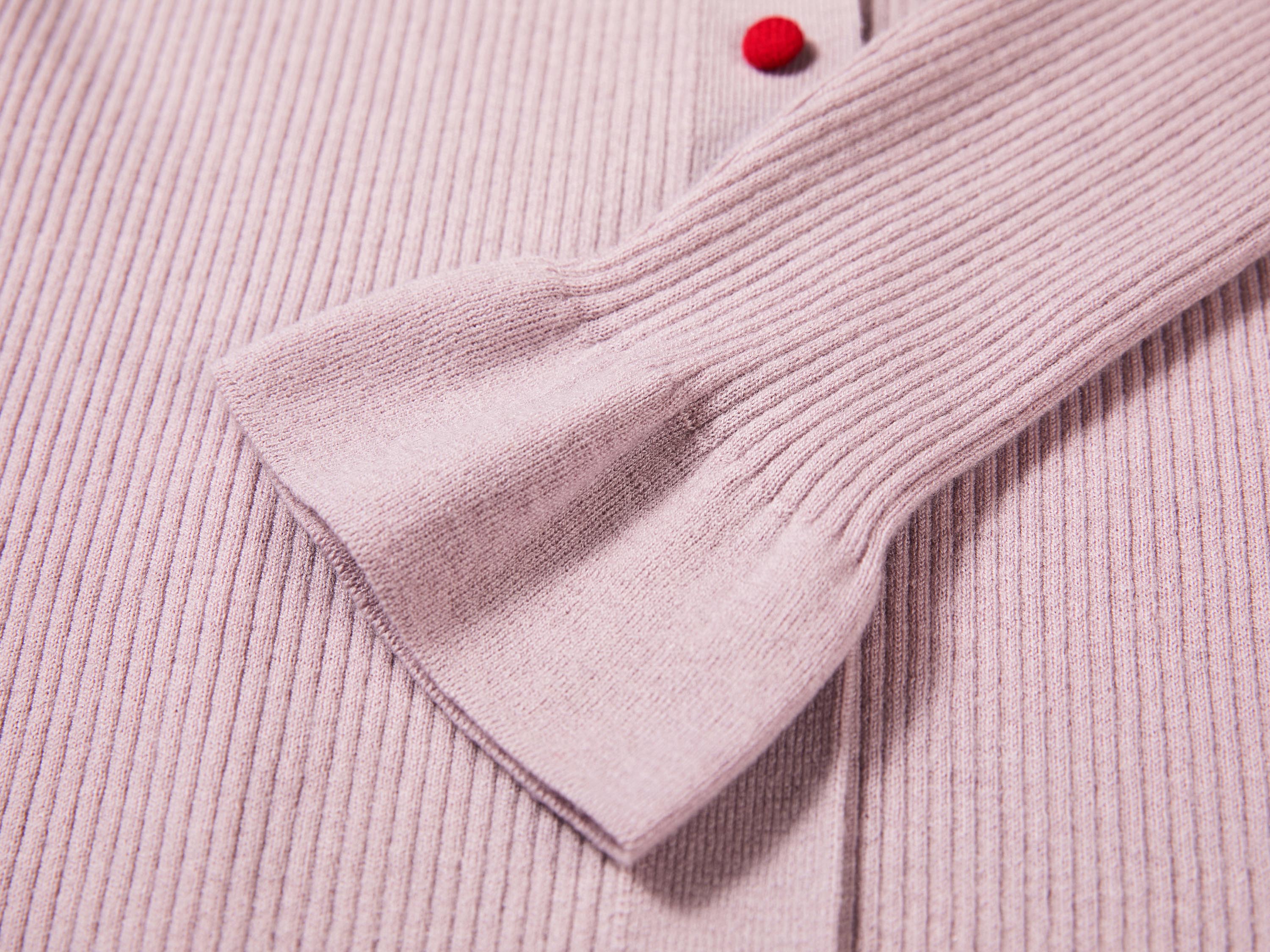 EP YAYING Polo Collar Waist-Fitted Cardigan