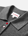 EP YAYING Polo Collar Waist-Fitted Cardigan