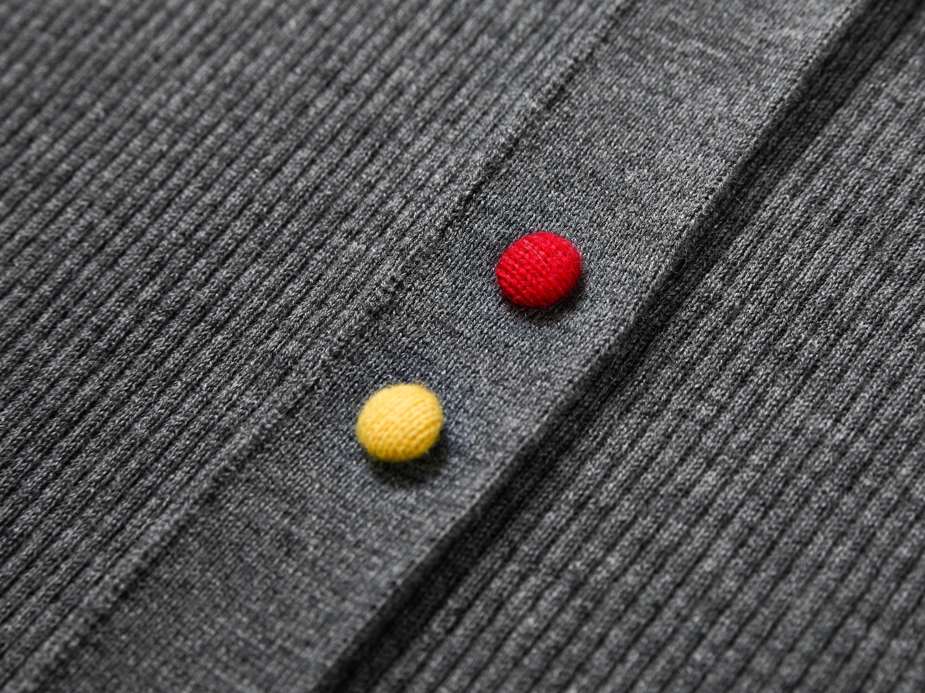 EP YAYING Polo Collar Waist-Fitted Cardigan