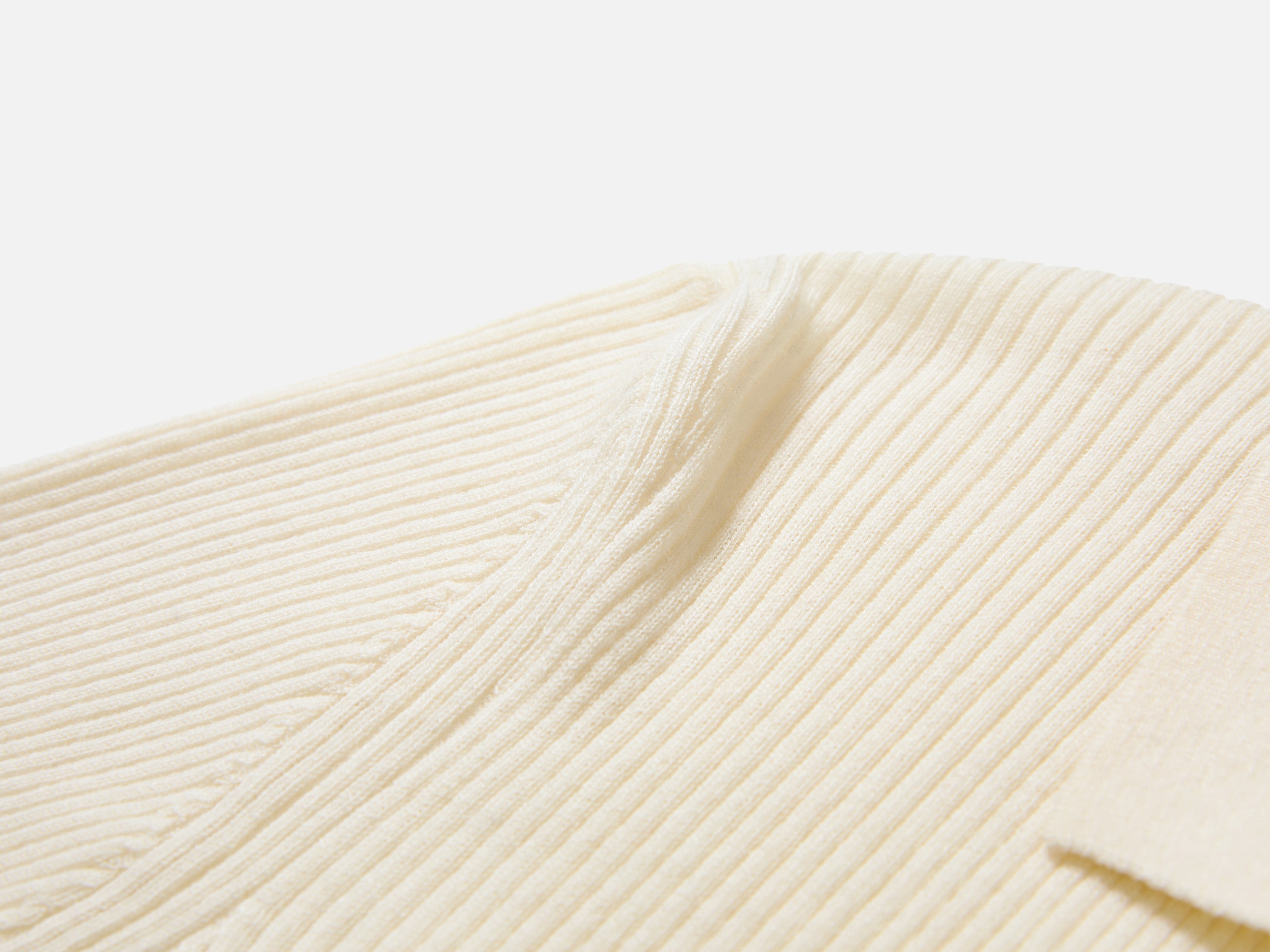 EP YAYING Polo Collar Waist-Fitted Cardigan