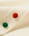 EP YAYING Polo Collar Waist-Fitted Cardigan