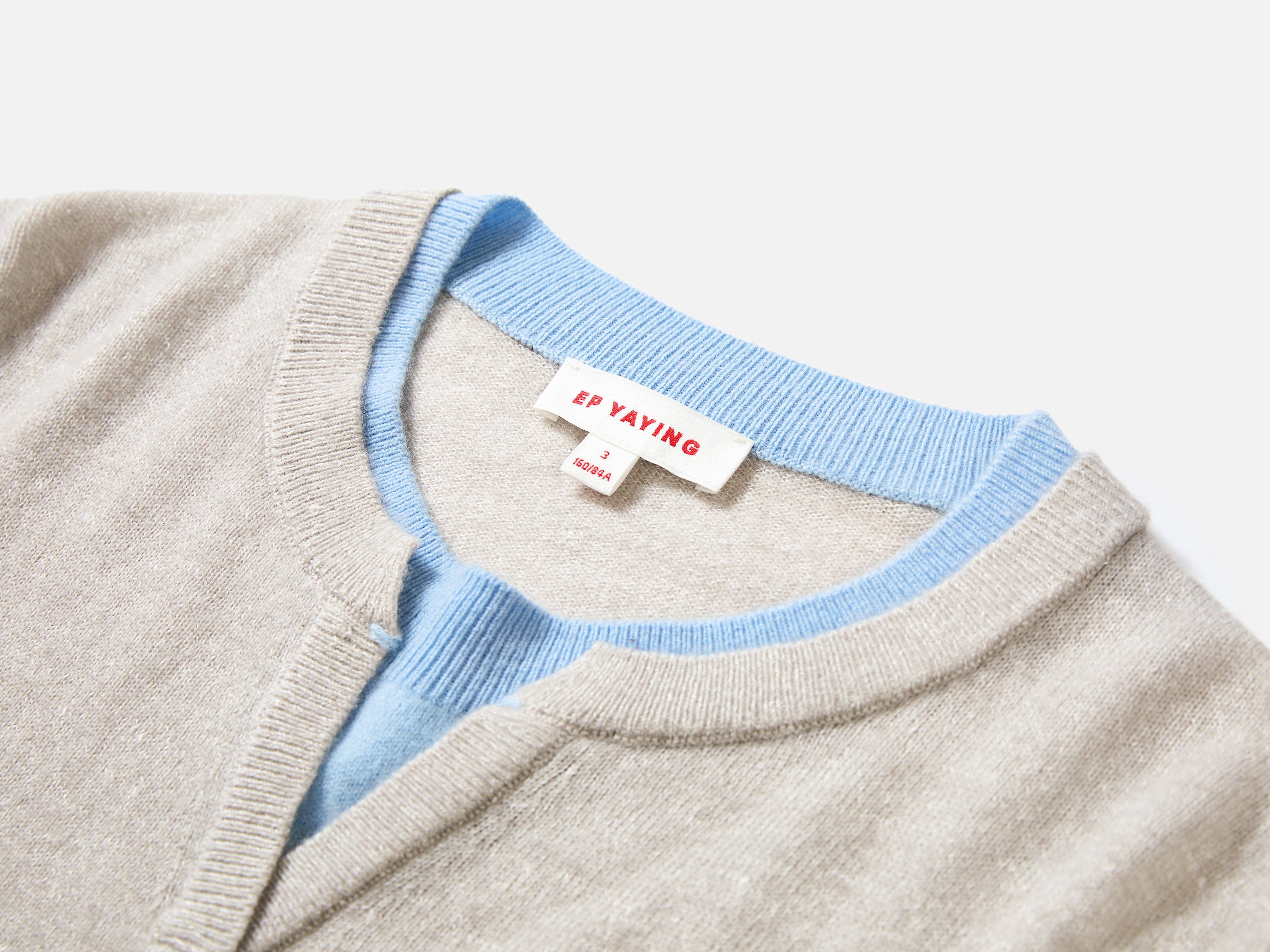 EP YAYING Faux Two-Piece Knit Pullover