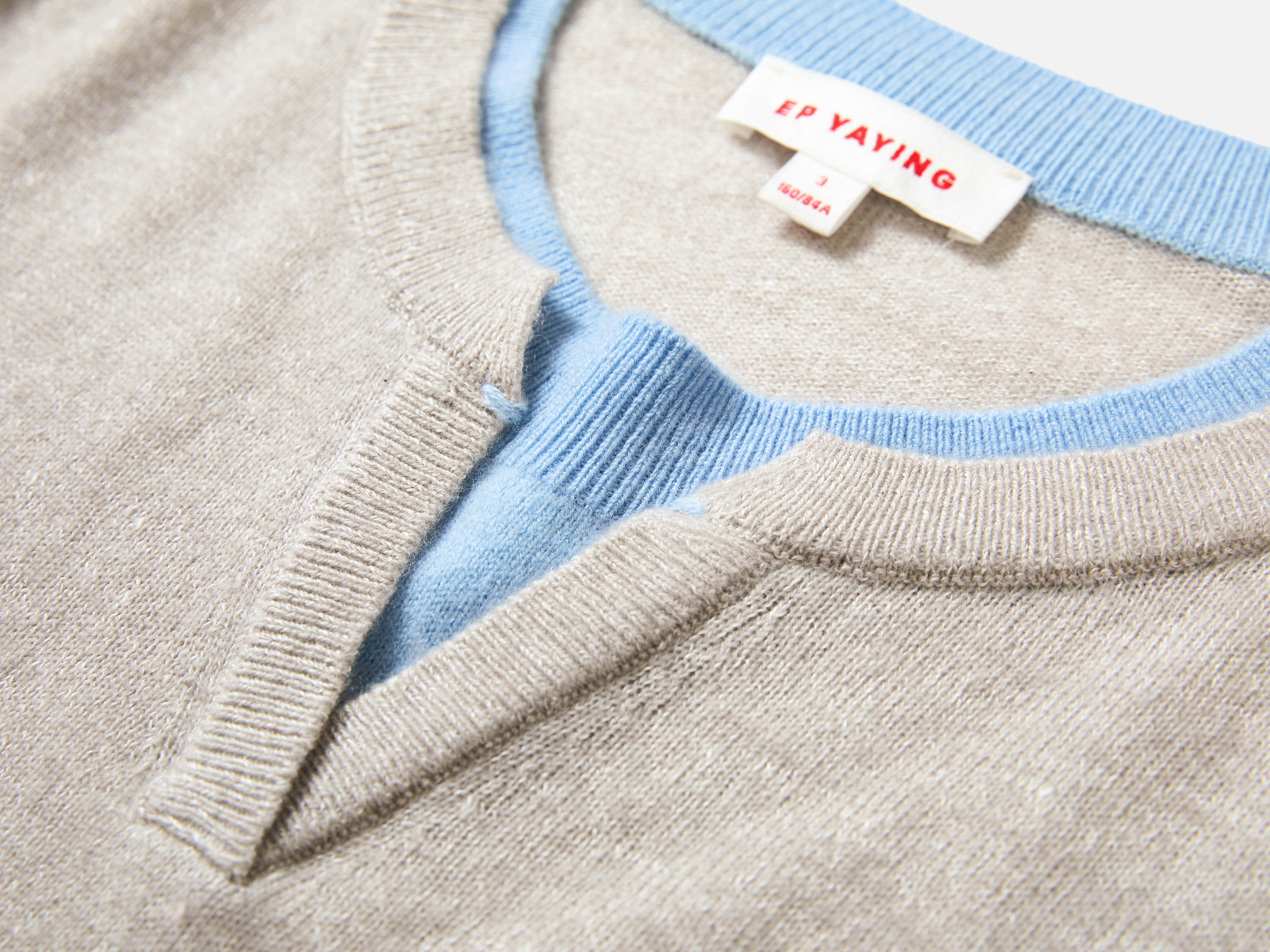EP YAYING Faux Two-Piece Knit Pullover