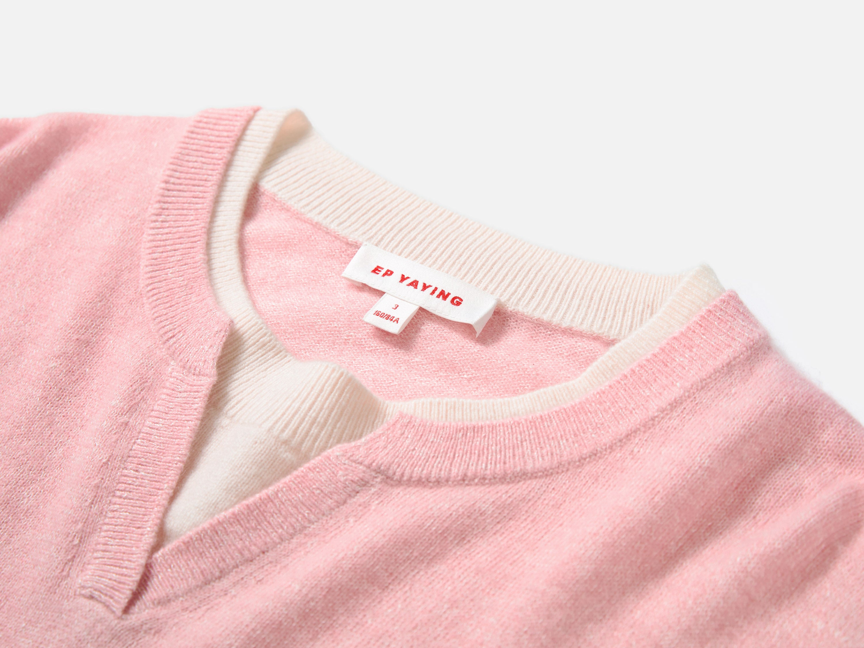 EP YAYING Faux Two-Piece Knit Pullover