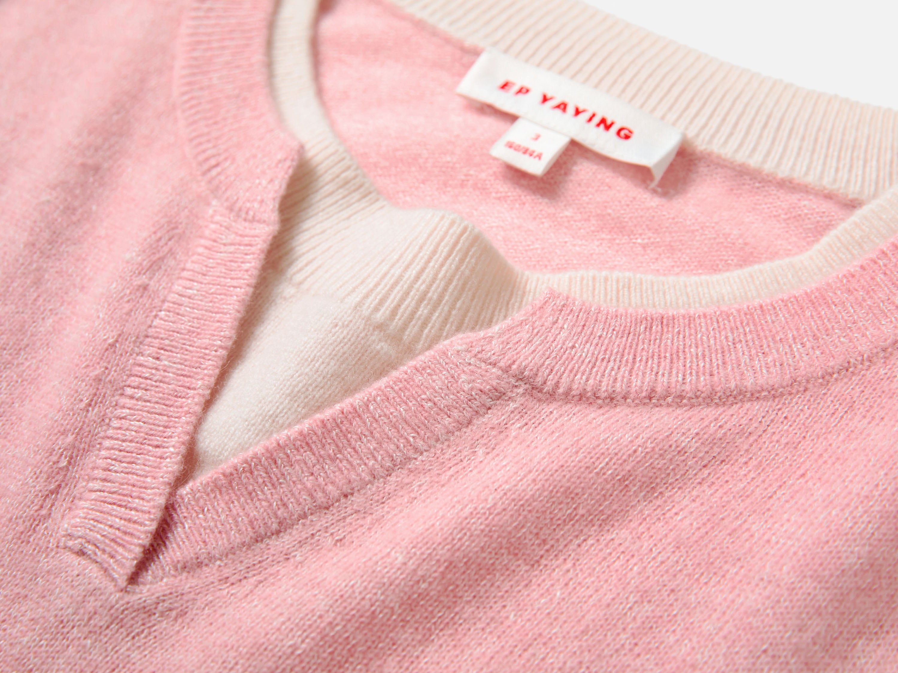 EP YAYING Faux Two-Piece Knit Pullover