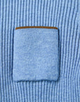 EP YAYING Colorblock Zip-Up Ribbed Stand Collar Cardigan