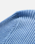 EP YAYING Colorblock Zip-Up Ribbed Stand Collar Cardigan