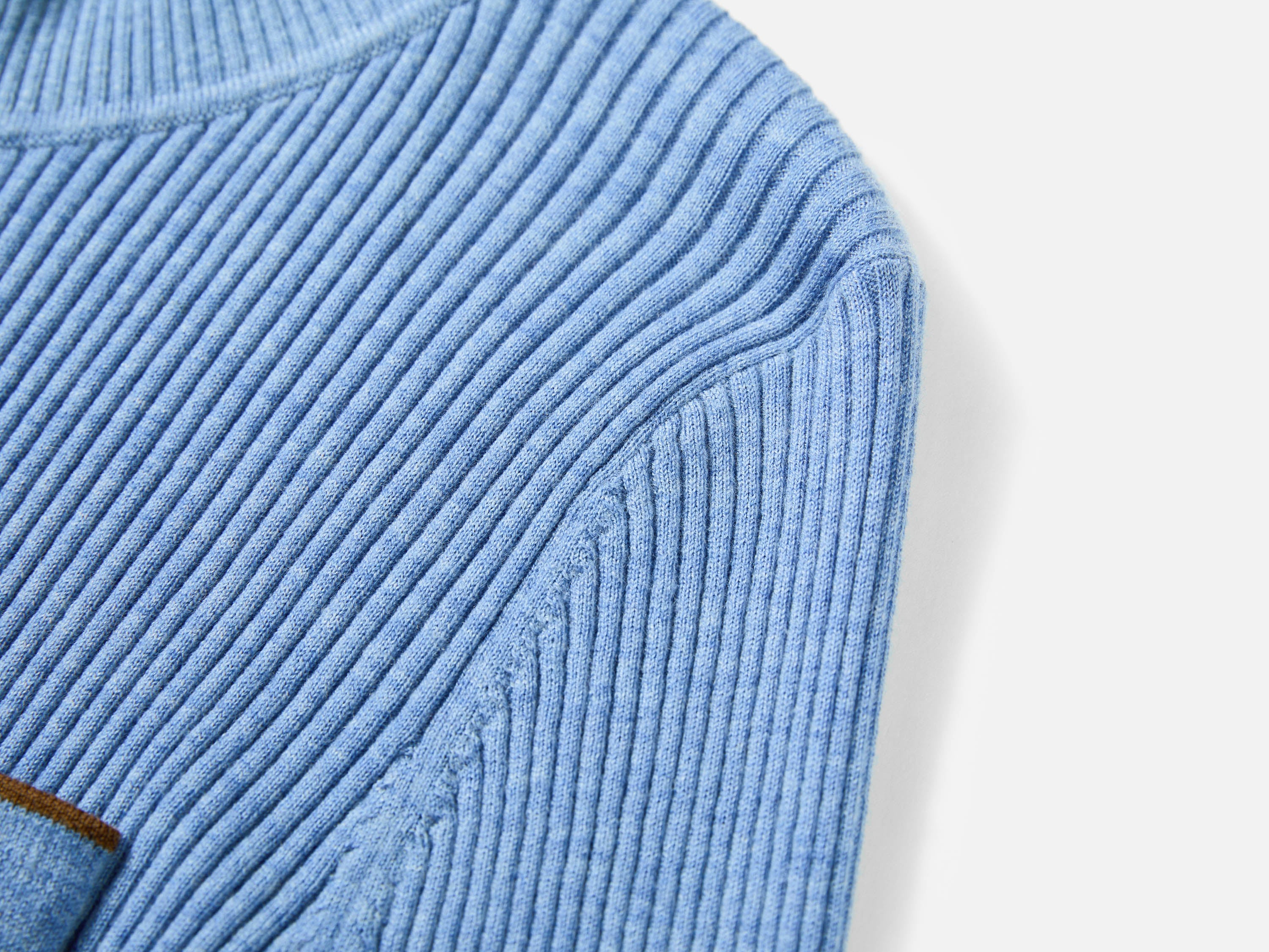 EP YAYING Colorblock Zip-Up Ribbed Stand Collar Cardigan