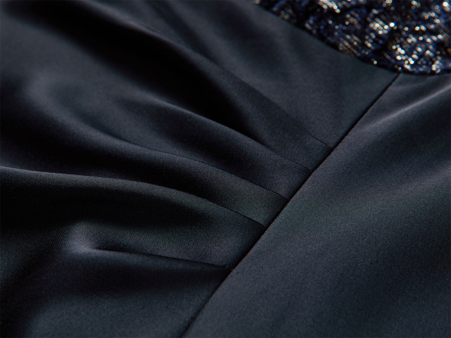 EP YAYING Triacetate Black Dress EGKPT4111AZ