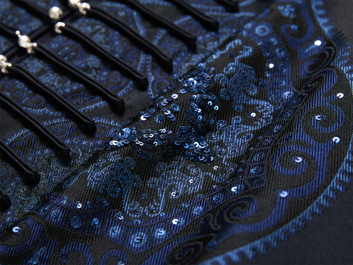 EP YAYING Mulberry Silk Jacquard Coat EGKES1237BZ