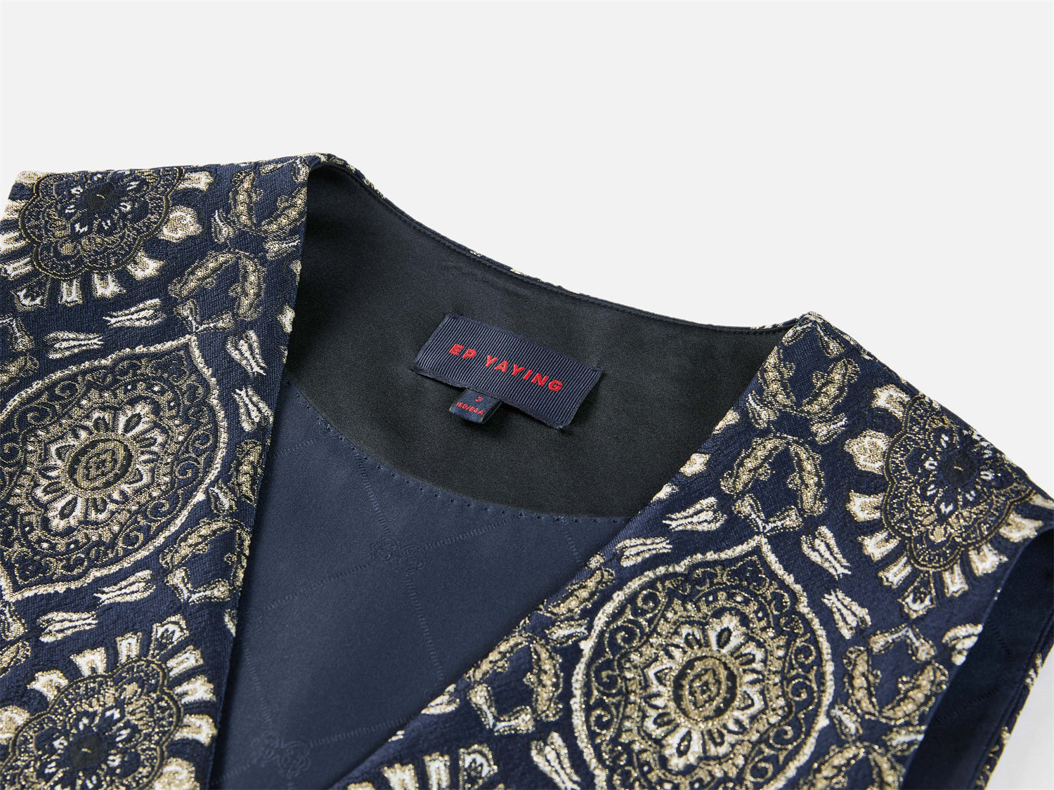 EP YAYING Chinese Style Waist-Cinching Vest