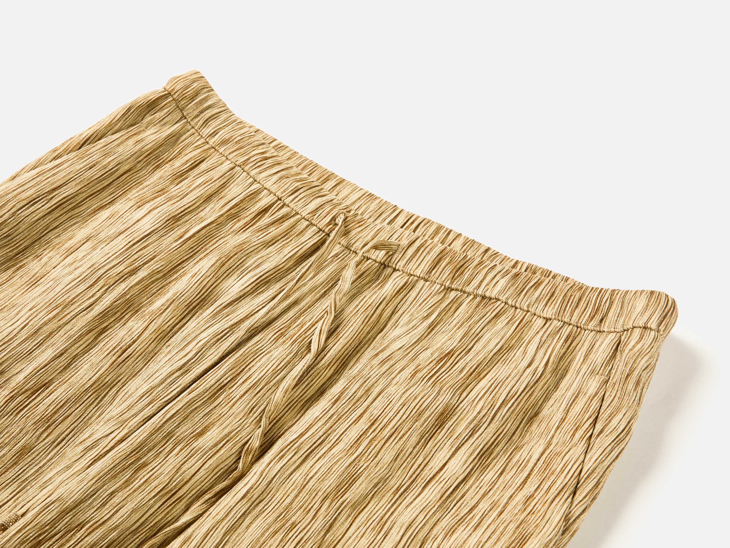 EP YAYING Silk Vertical Stripe Straight-Leg Wide Pants