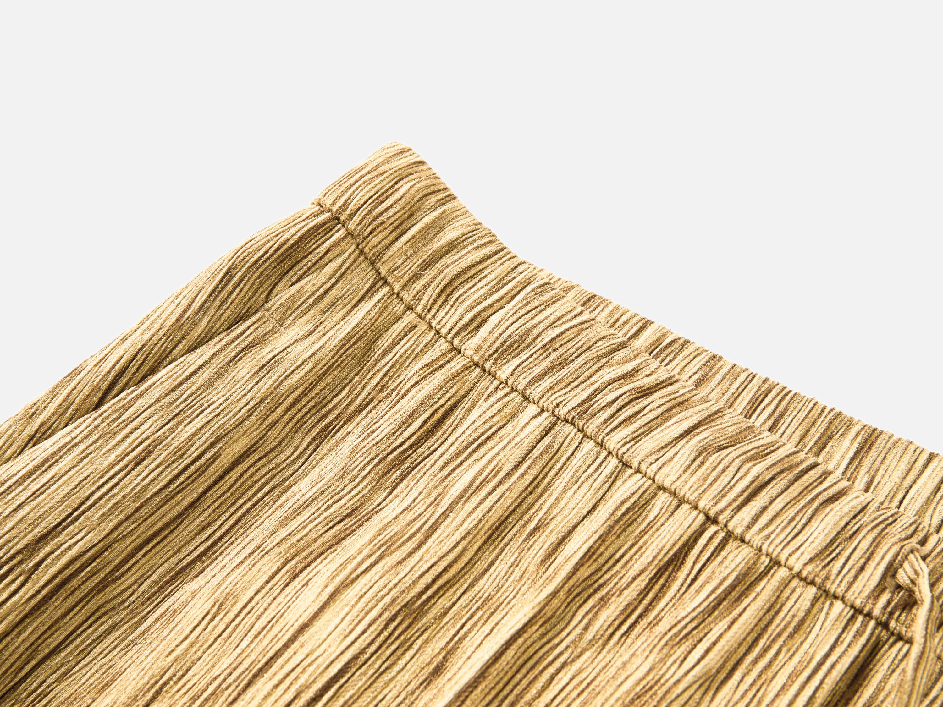 EP YAYING Silk Vertical Stripe Straight-Leg Wide Pants