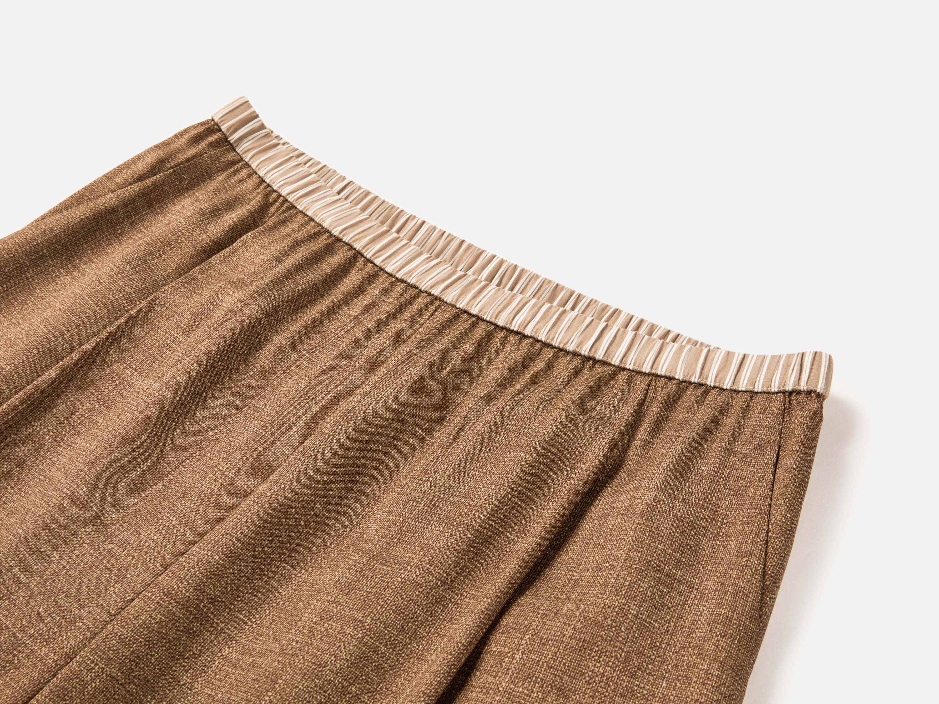 EP YAYING Stretch Silk Commuter Tailored Straight-Leg Pants
