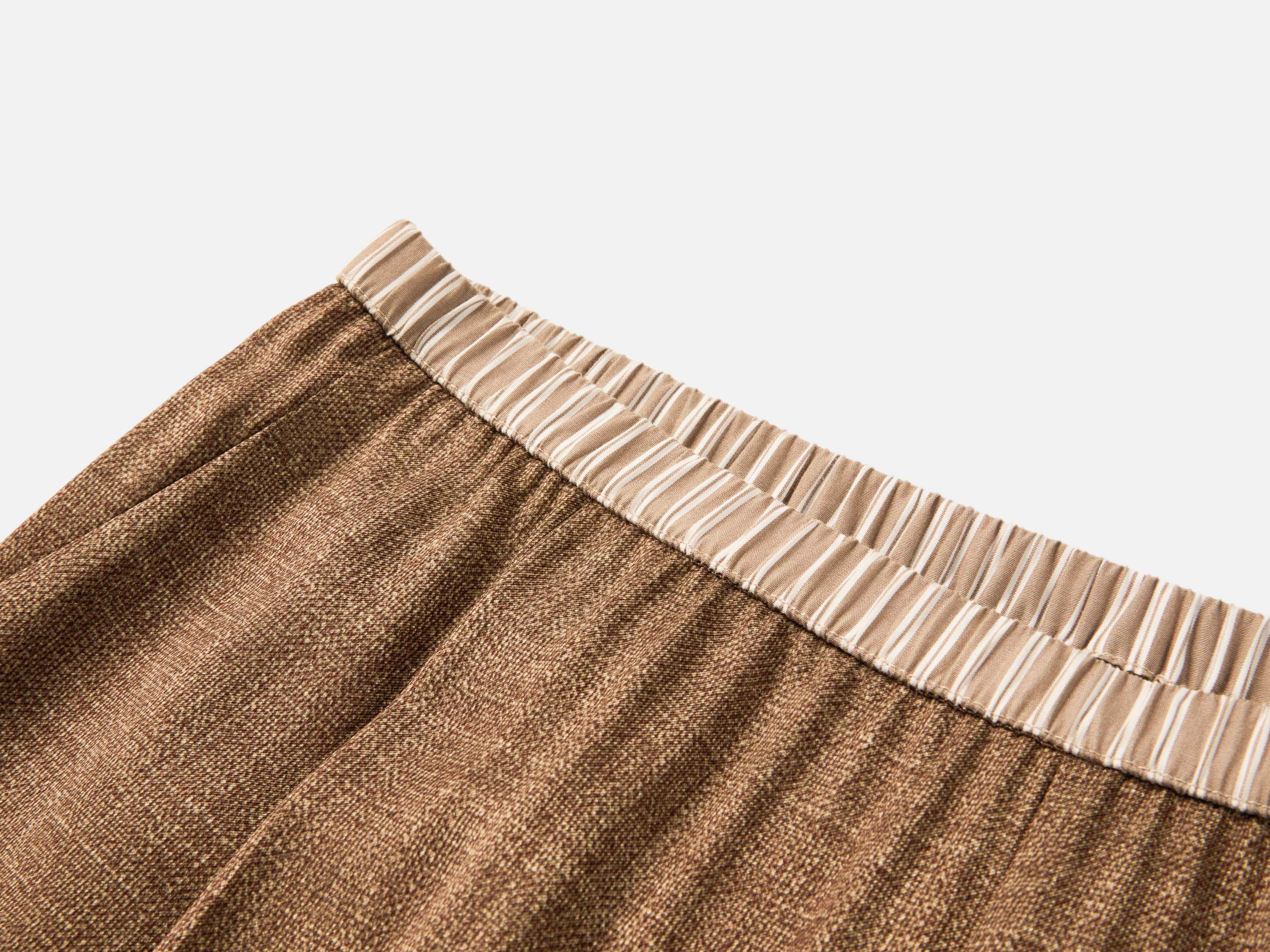 EP YAYING Stretch Silk Commuter Tailored Straight-Leg Pants