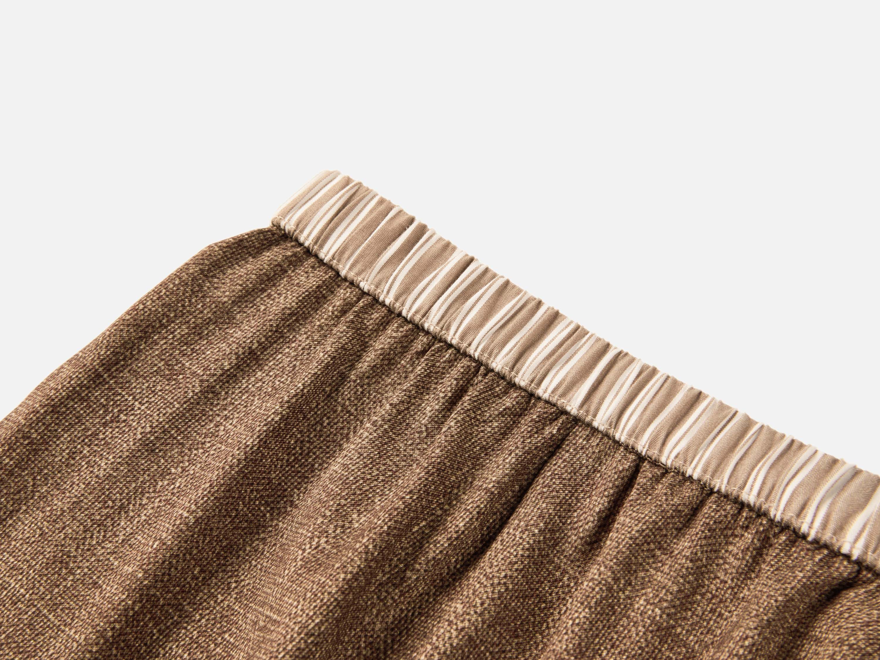 EP YAYING Stretch Silk Commuter Tailored Straight-Leg Pants