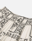 EP YAYING 100% Cotton Floral Print Midi A-Line Skirt