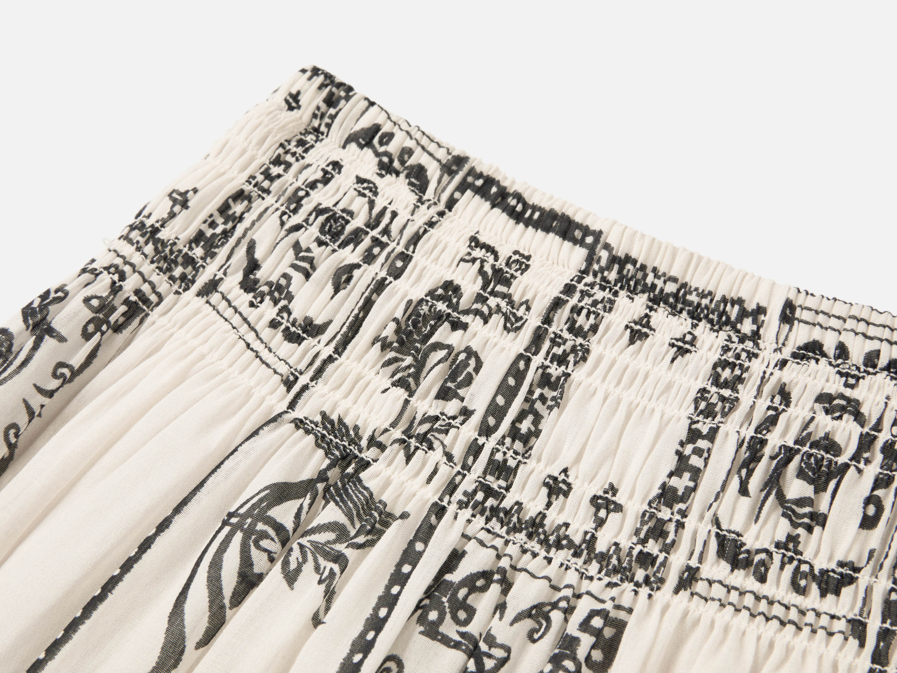 EP YAYING 100% Cotton Floral Print Midi A-Line Skirt