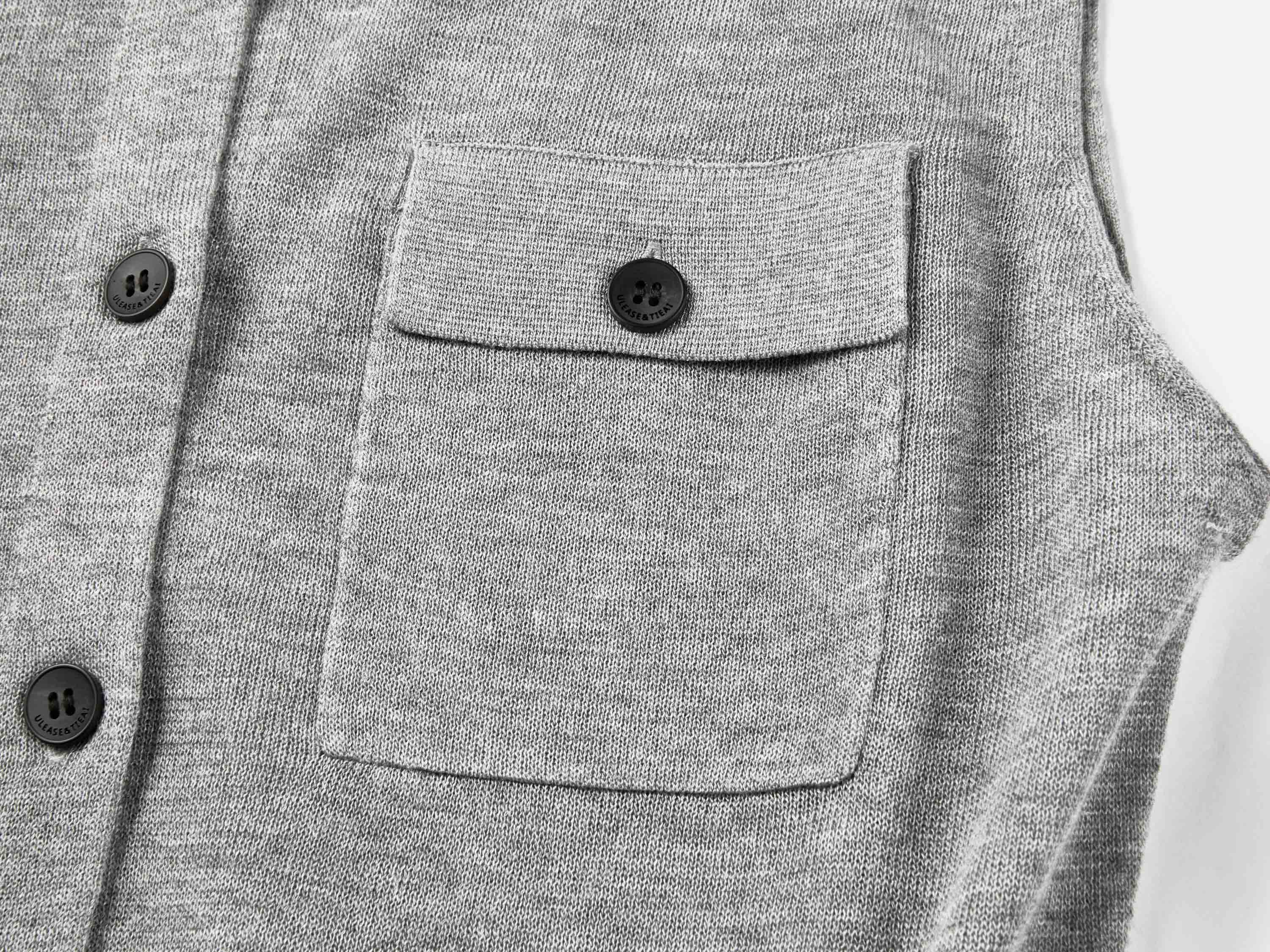 EP YAYING Commuter Polo Collar Tailored Knit Cardigan Vest