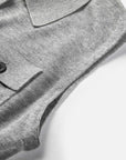 EP YAYING Commuter Polo Collar Tailored Knit Cardigan Vest