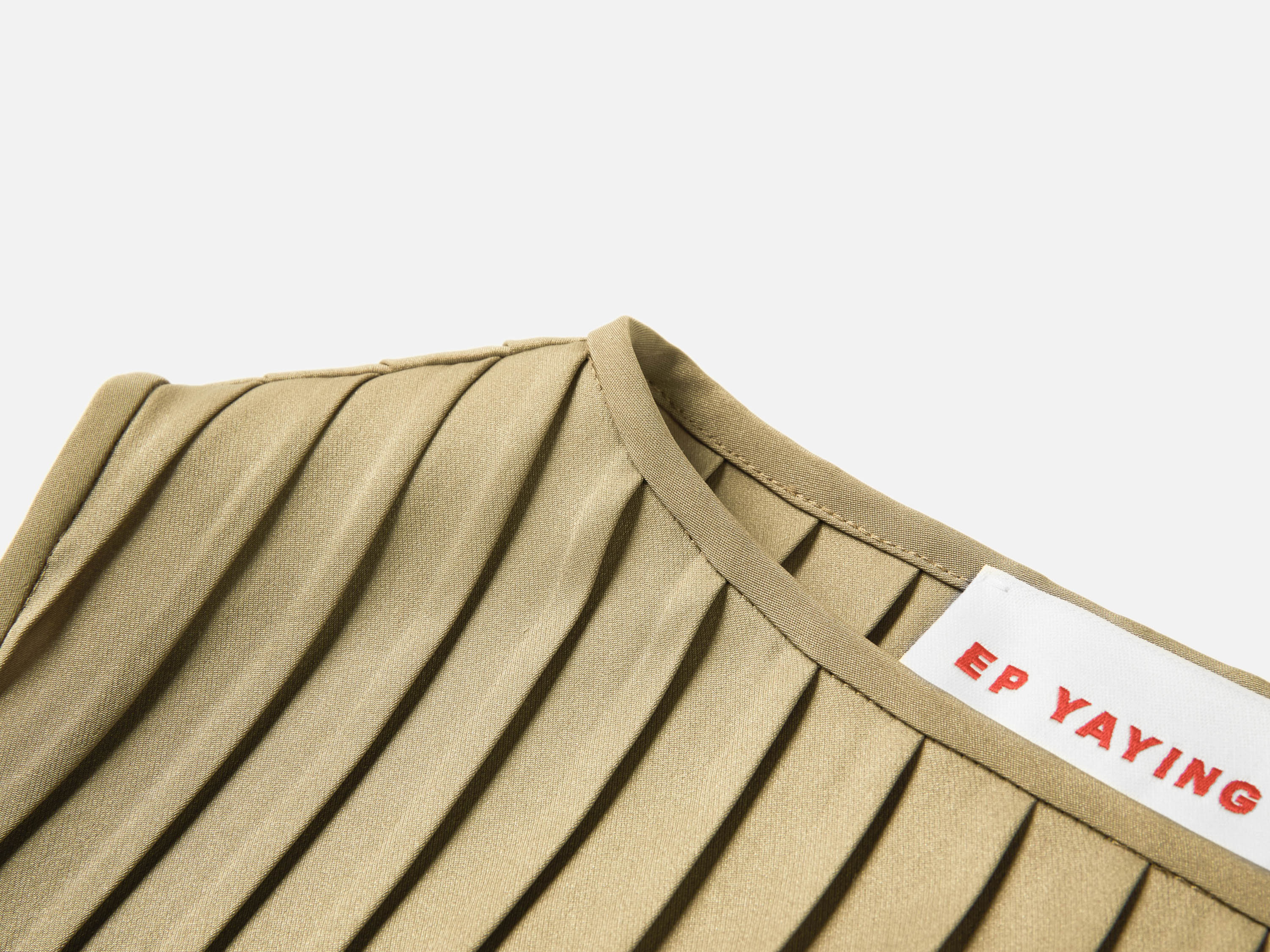 EP YAYING Elegant Pleated Waist-Cinching Sleeveless Dress