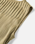 EP YAYING Elegant Pleated Waist-Cinching Sleeveless Dress