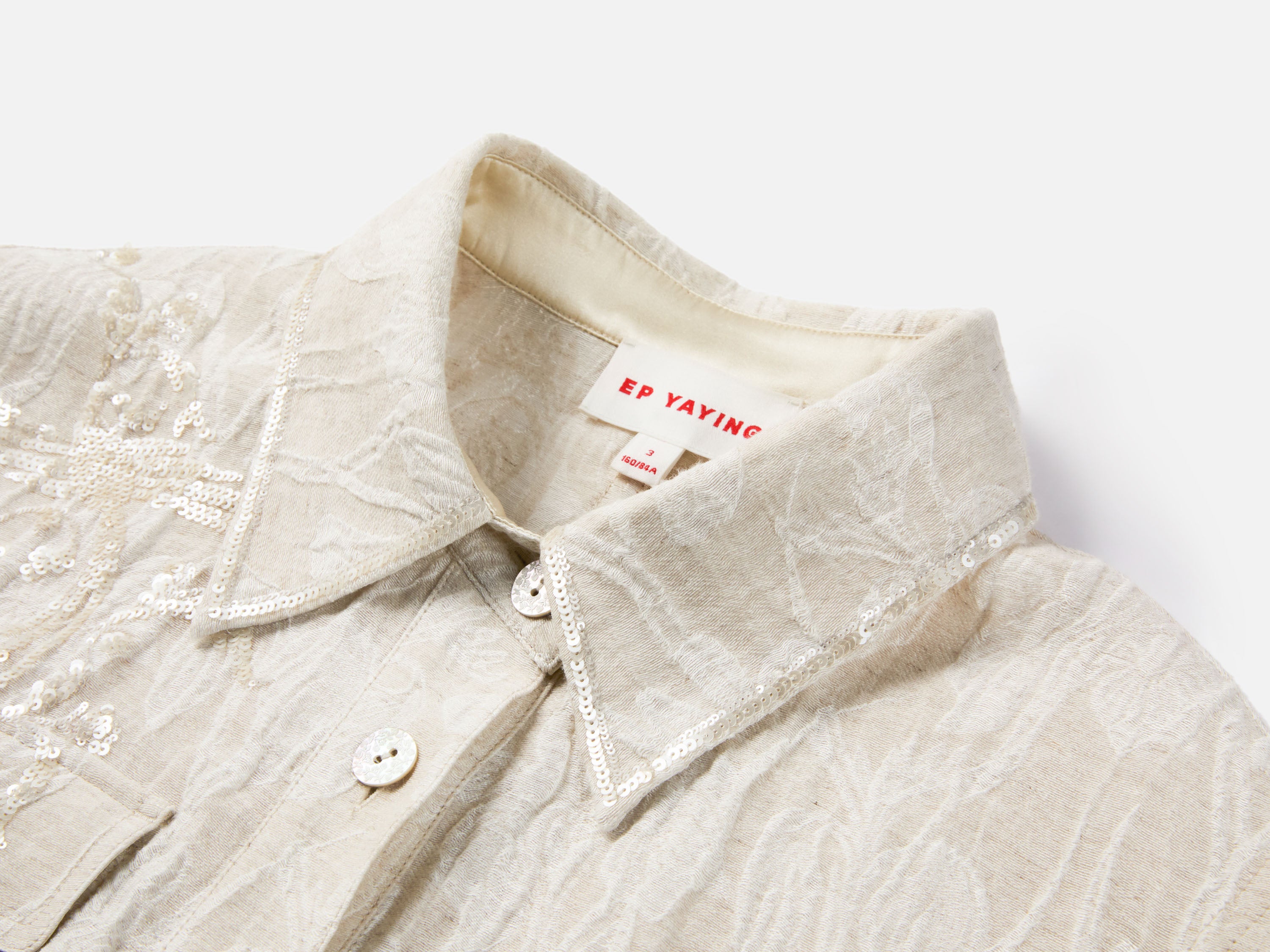 EP YAYING Linen Cropped Vest