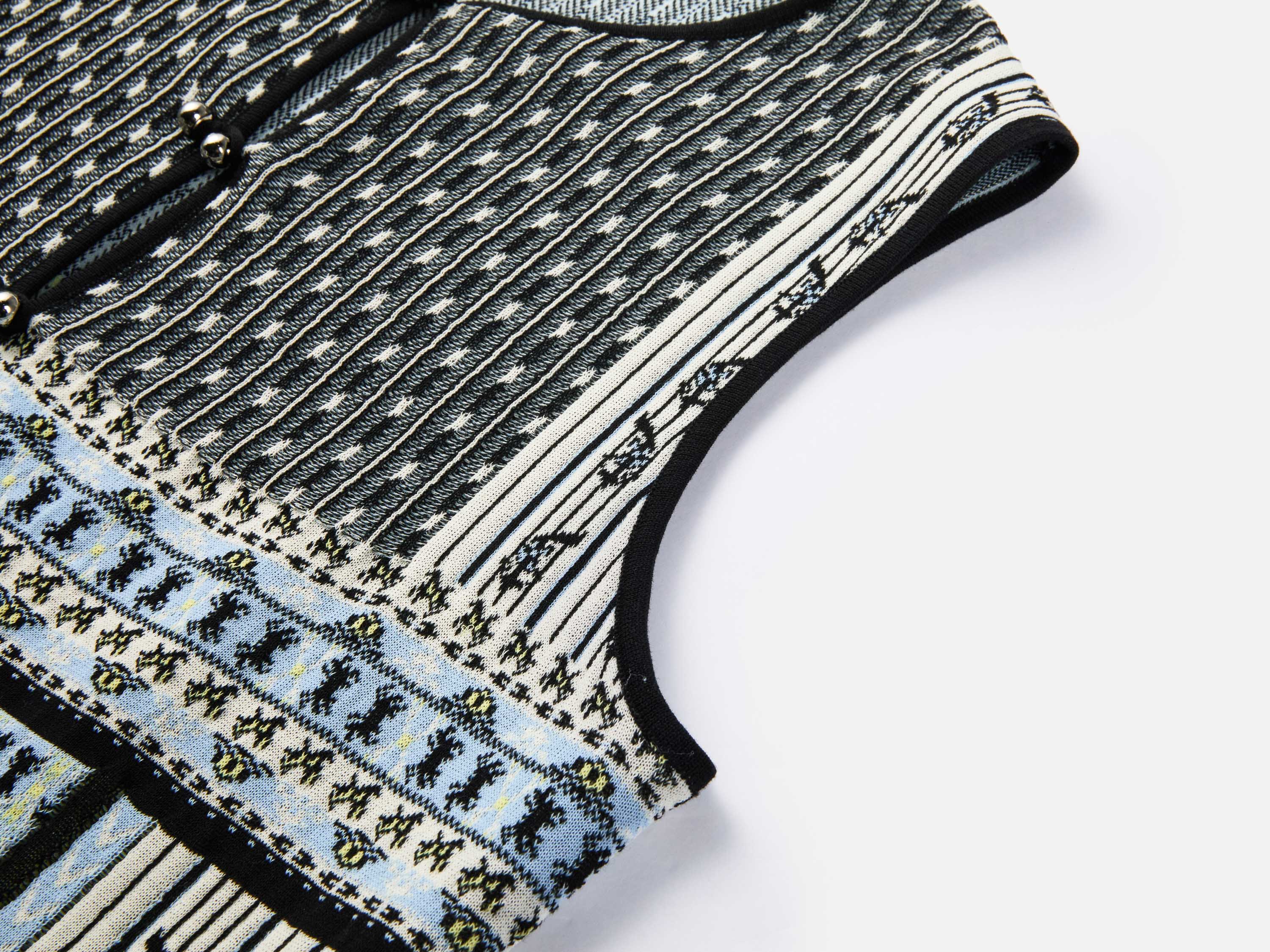 EP YAYING Cotton Silk Textured Sleeveless Waist-Cinching Vest