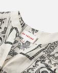 EP YAYING 100% Cotton V-Neck Floral Puff Sleeve Shirt