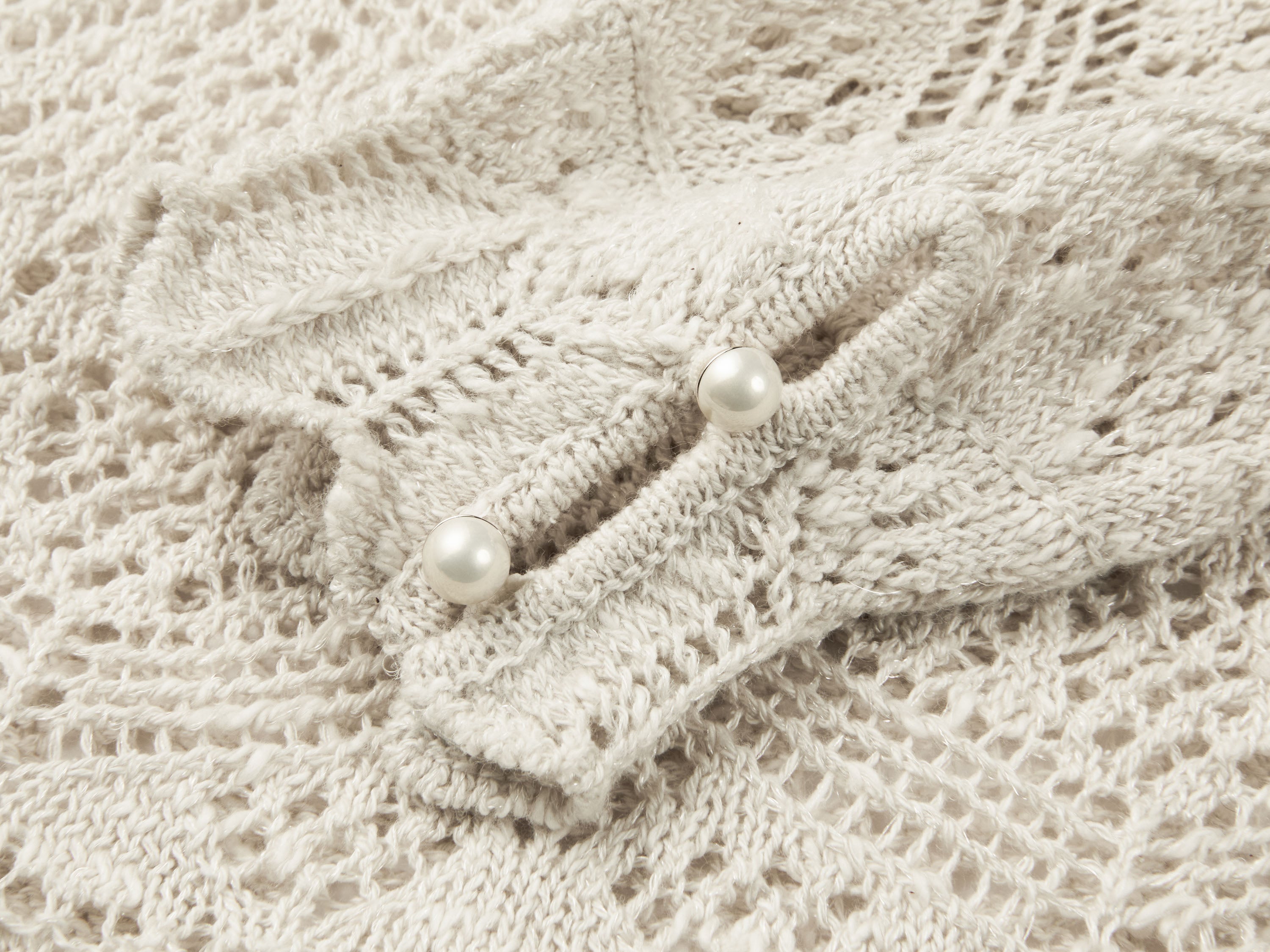 EP YAYING Cotton-Linen-Silk Blend Knit Pullover