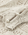 EP YAYING Cotton-Linen-Silk Blend Knit Pullover