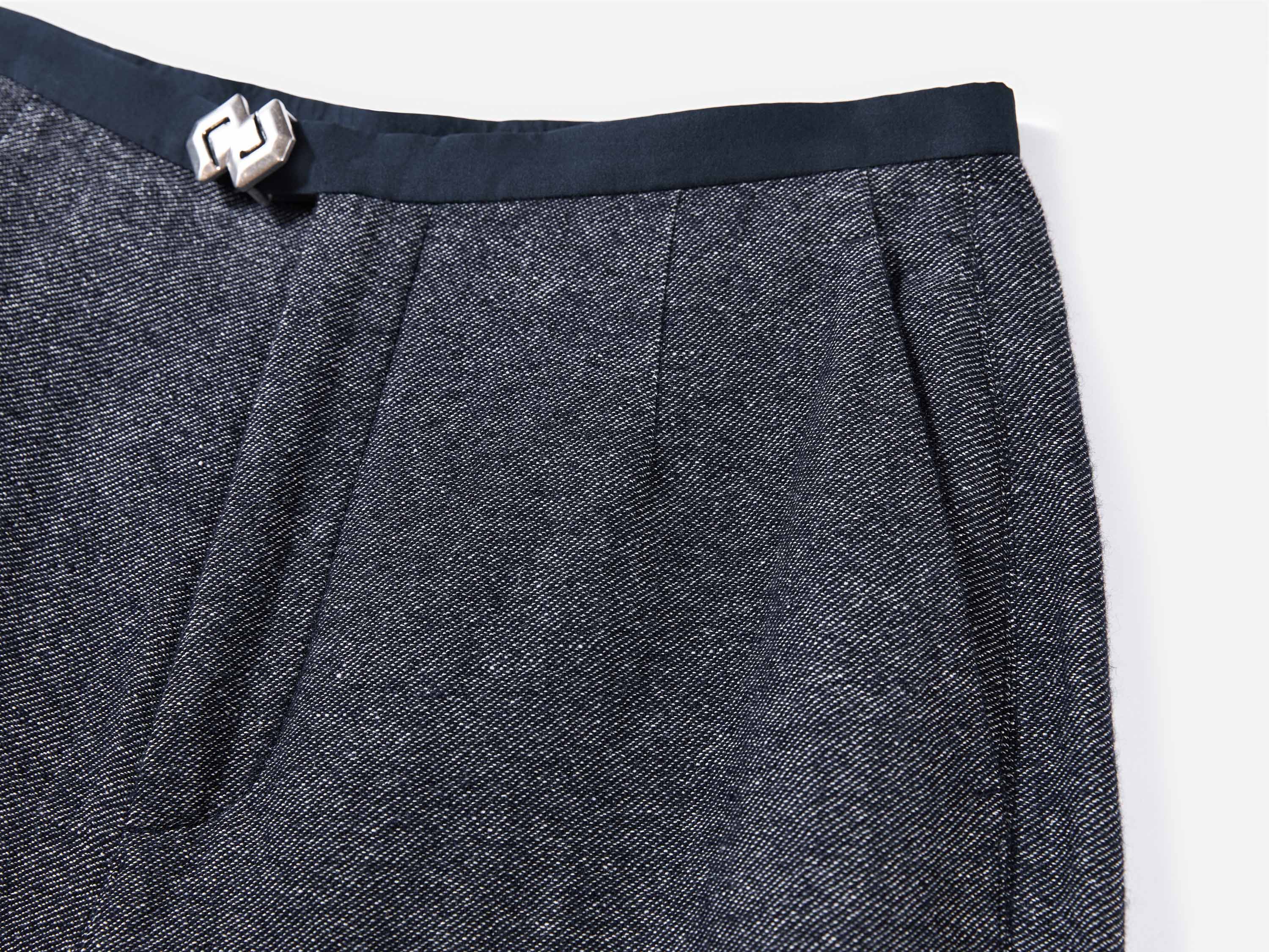 EP YAYING High-Waist Wide-Leg Structured Trousers