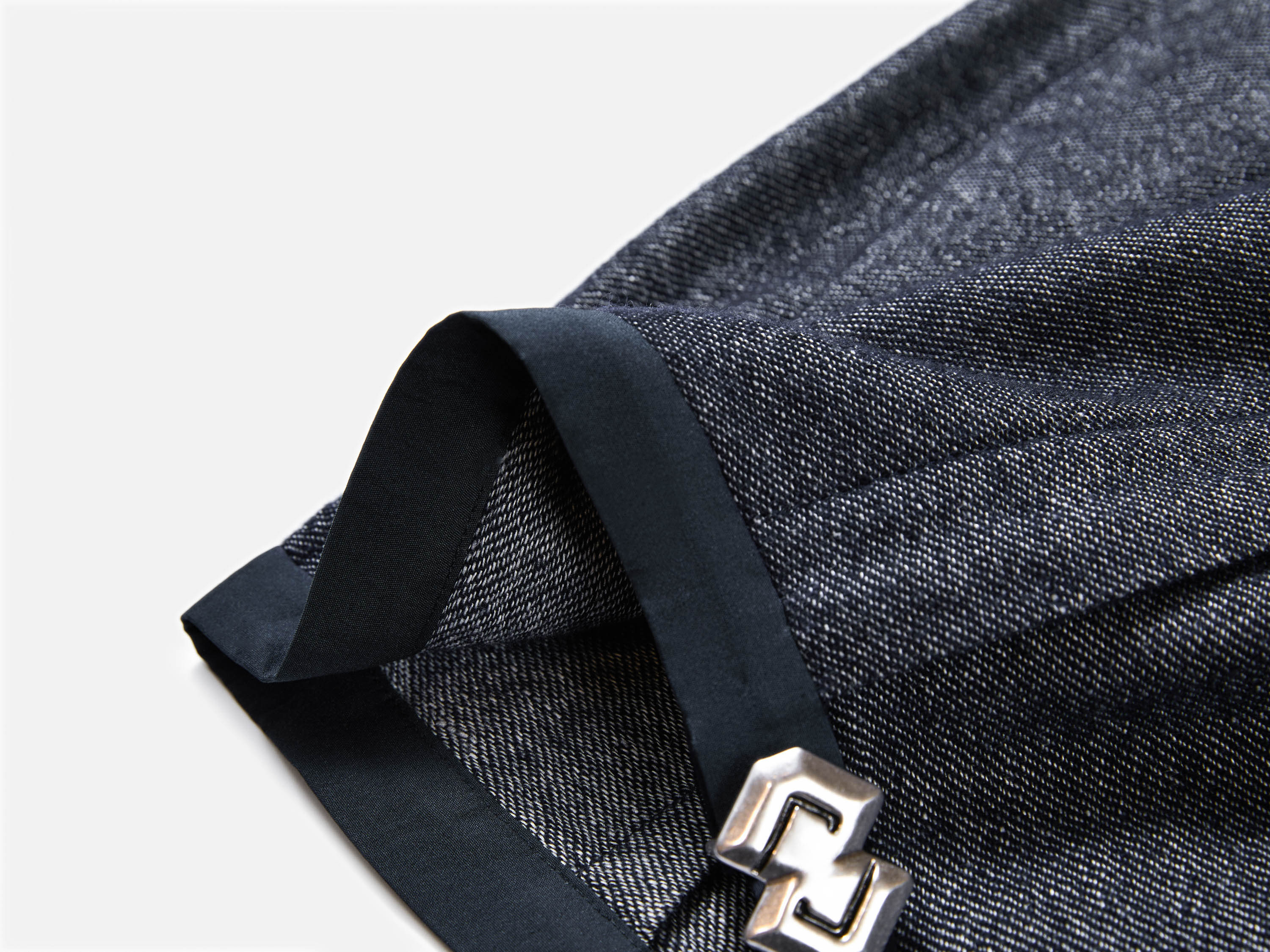 EP YAYING High-Waist Wide-Leg Structured Trousers