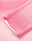 EP YAYING Gradient Knit Drawstring Waist Sweater Top