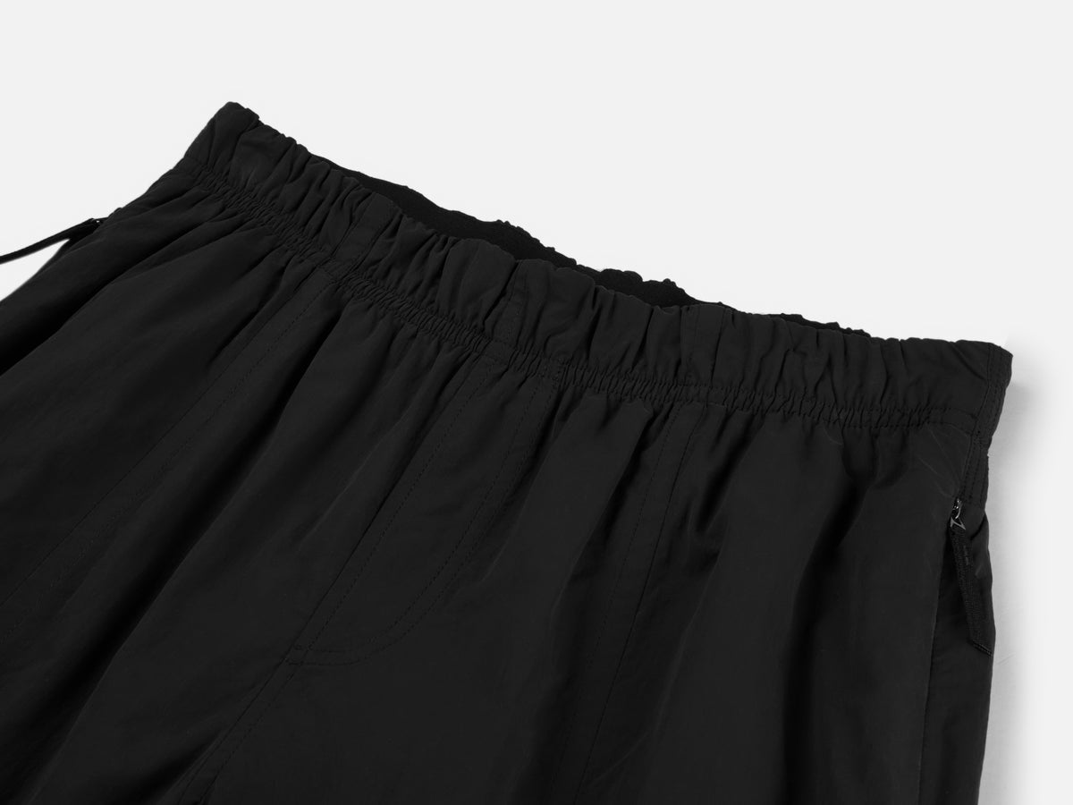 EP YAYING Technical Brushed Nylon Straight-Leg Wide-Leg Pants