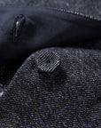 EP YAYING Stand-Collar Waisted Denim Vest