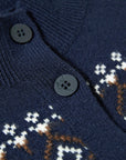 EP YAYING Folk Jacquard Cashmere Knit Cardigan