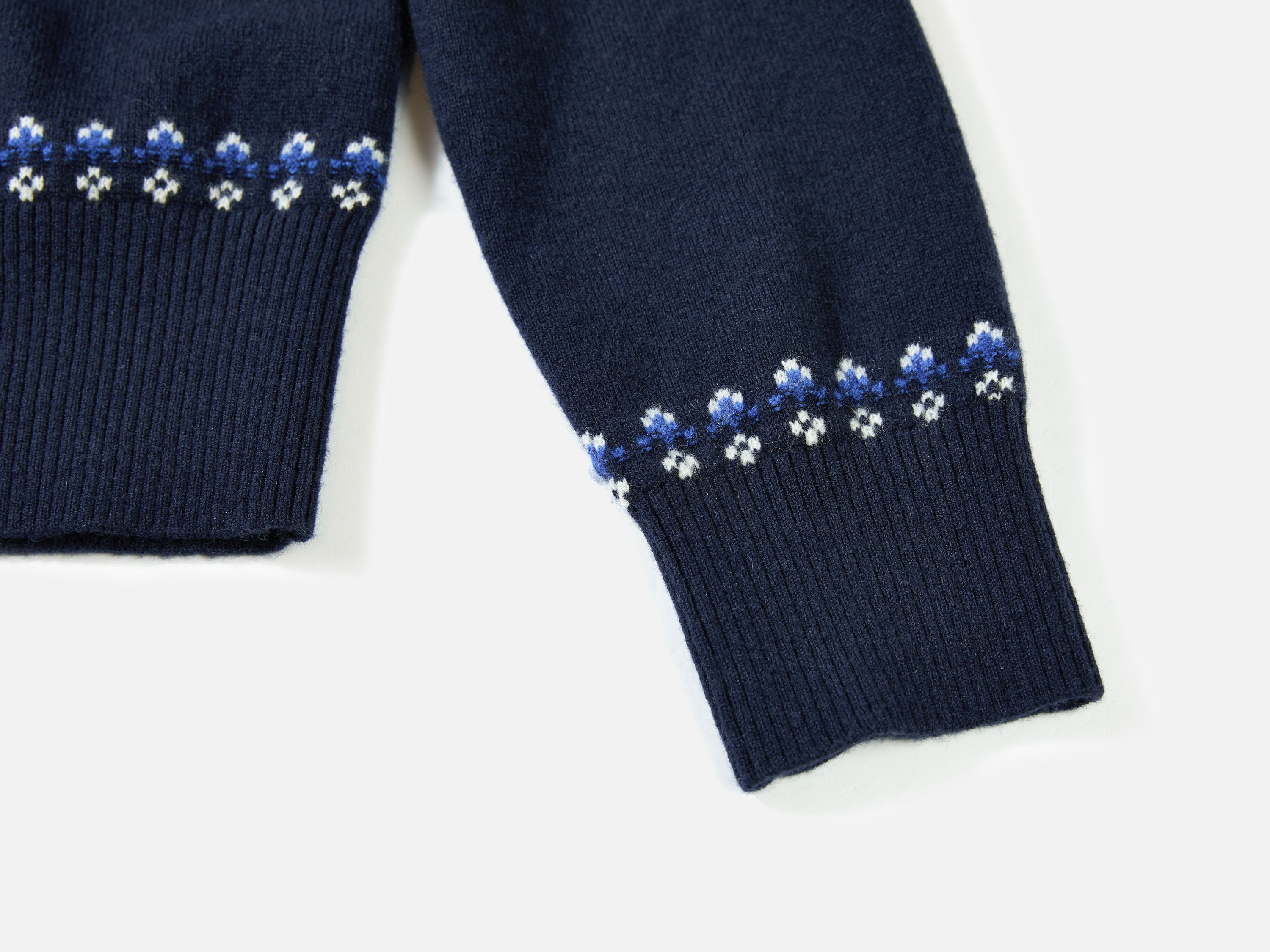 EP YAYING Folk Jacquard Cashmere Knit Cardigan