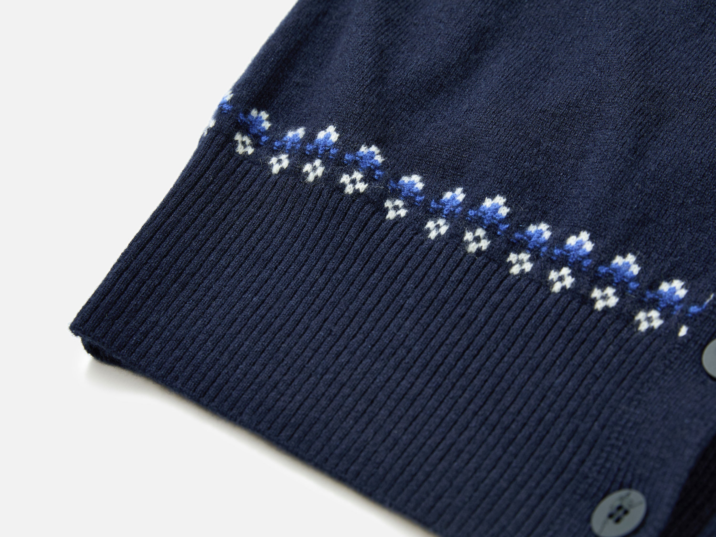 EP YAYING Folk Jacquard Cashmere Knit Cardigan