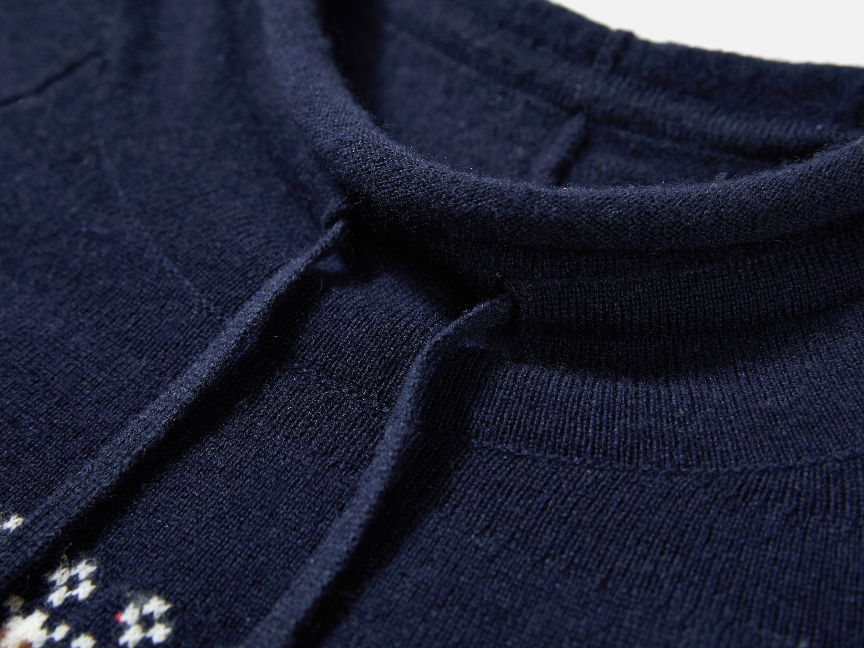 EP YAYING Folk Jacquard Funnel-Neck Cashmere Pullover
