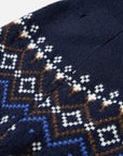 EP YAYING Folk Jacquard Funnel-Neck Cashmere Pullover