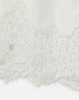 EP YAYING Lace-Splice Gathered High-Neck Blouse