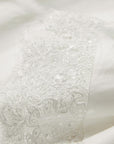EP YAYING Lace-Splice Gathered High-Neck Blouse