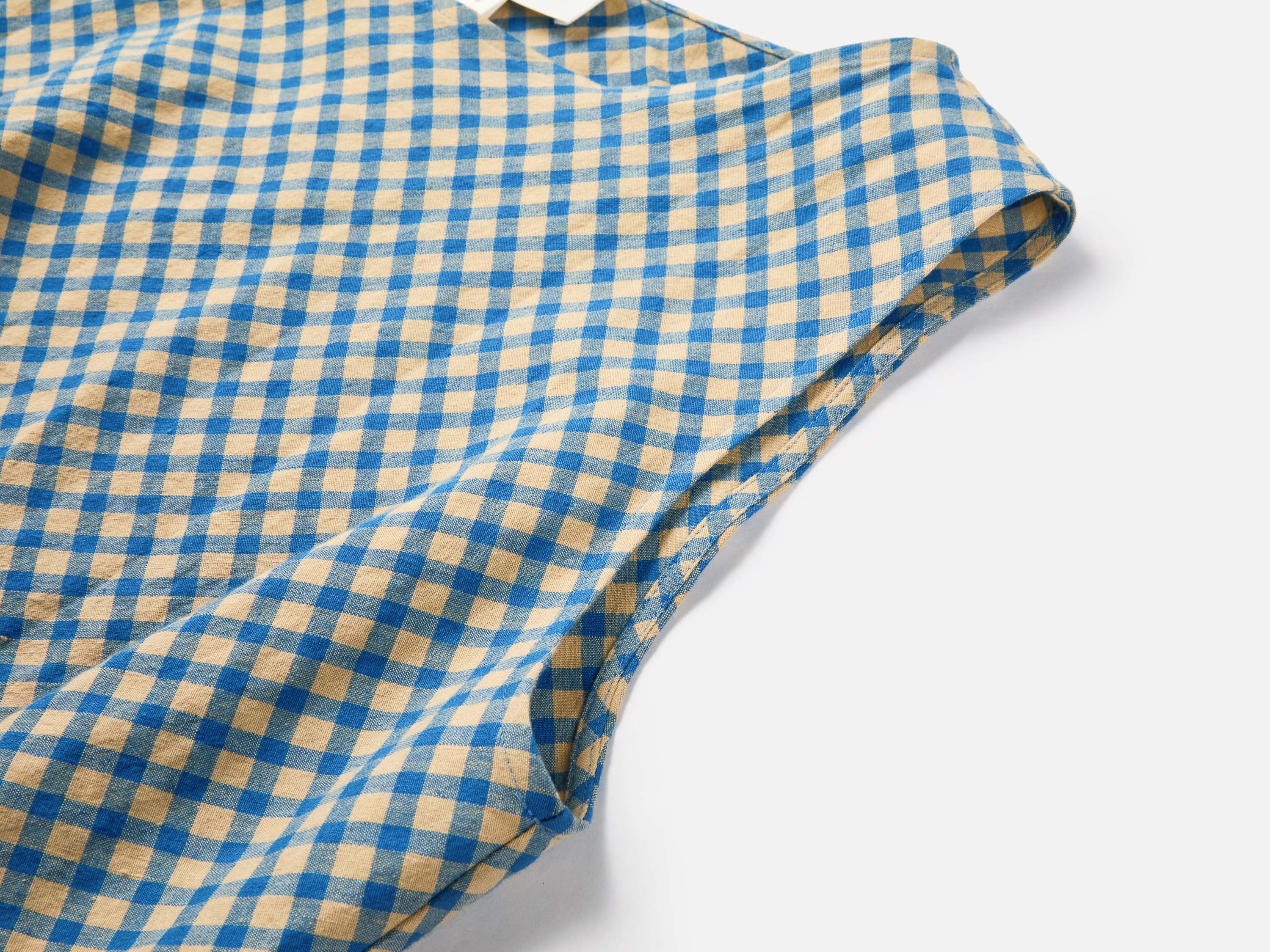 EP YAYING Cotton Check Pleated top