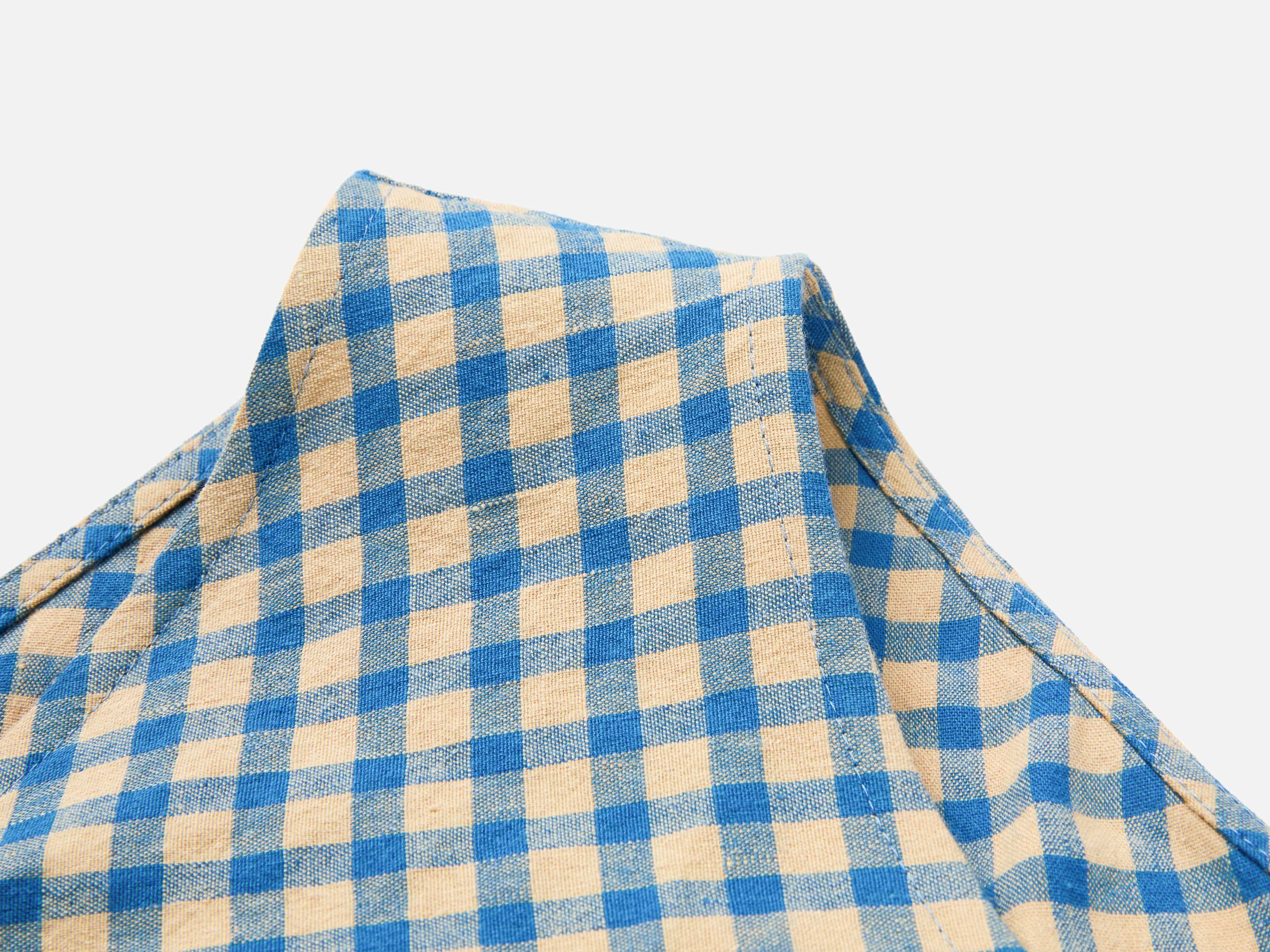 EP YAYING Cotton Check Pleated top