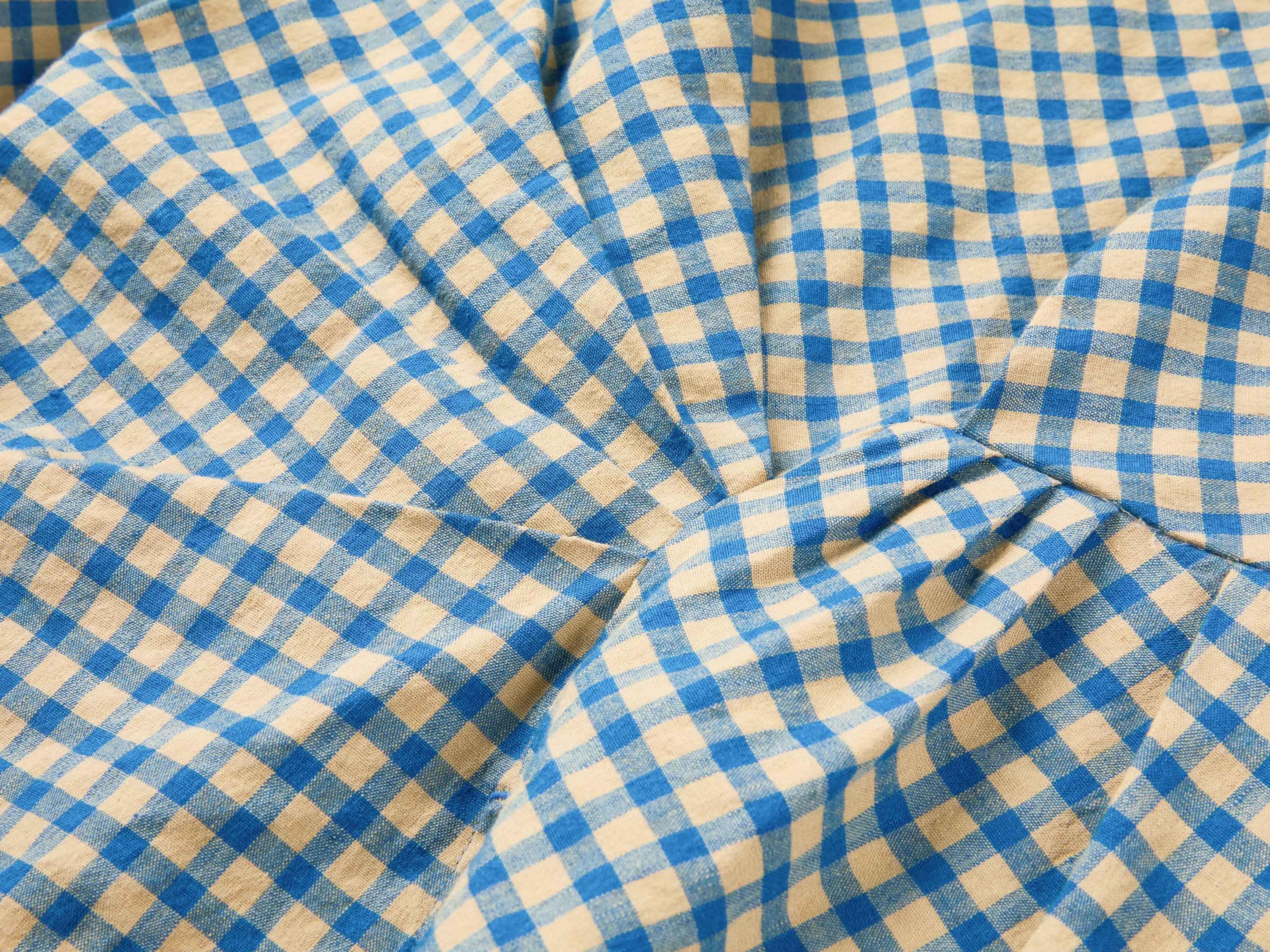 EP YAYING Cotton Check Pleated top