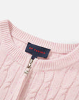 EP YAYING Cable-Knit Short Cardigan Coat