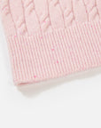 EP YAYING Cable-Knit Short Cardigan Coat