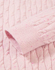 EP YAYING Cable-Knit Short Cardigan Coat