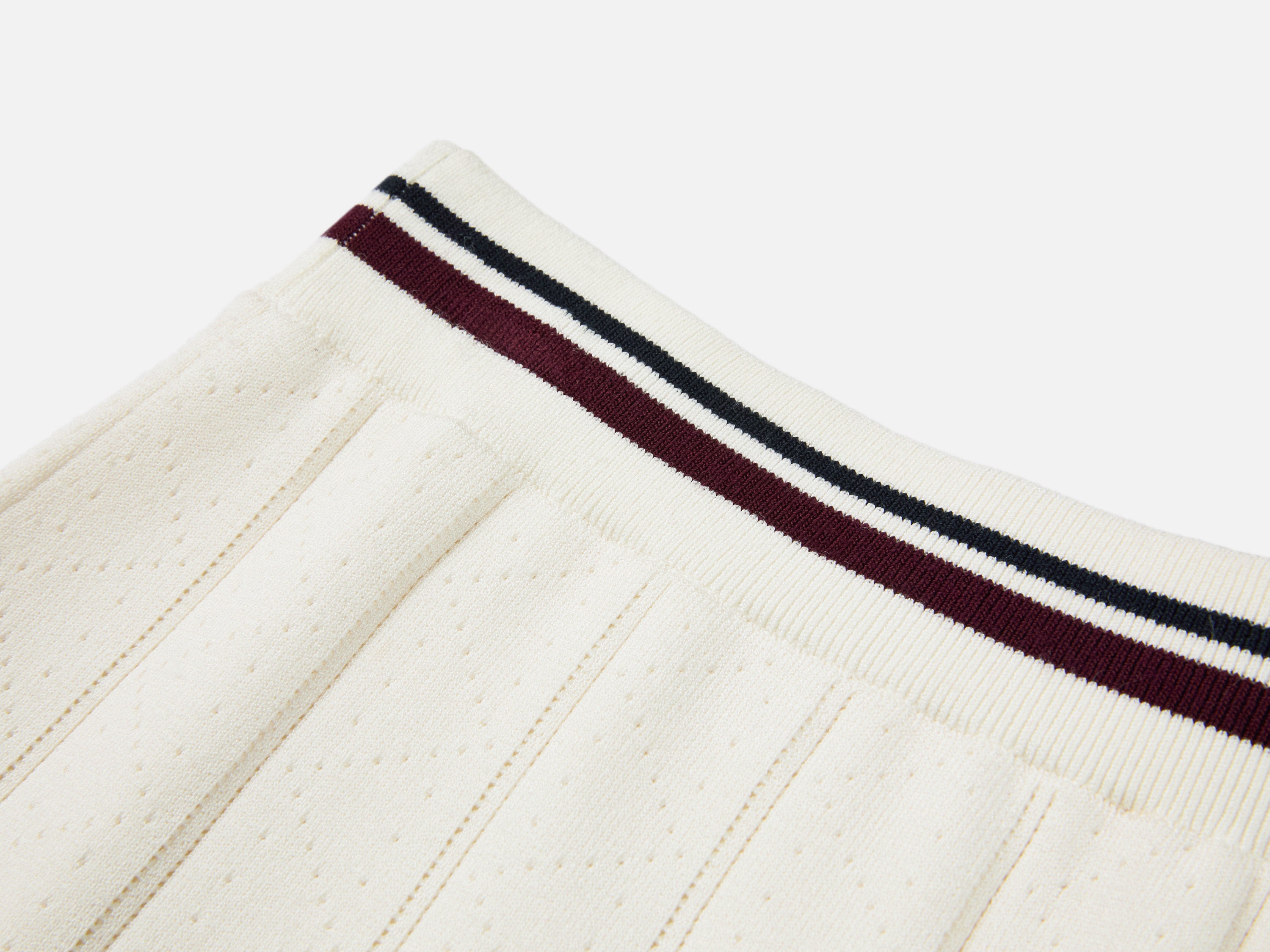 EP YAYING Sporty Contrast Stripe Pleated Mini Skirt
